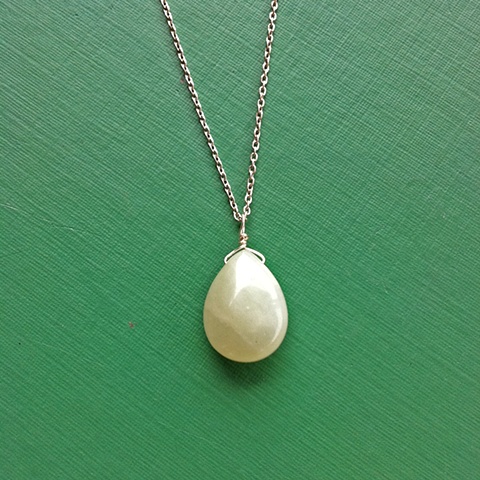 White Jade Long Necklace