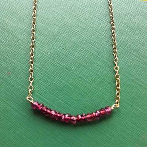 Delicate Purple Amethyst Necklace 