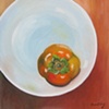Persimmon on Plate