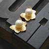 Pearl Leaf Stud Earrings...