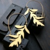 Eucalyptus Hoop Earrings