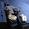 Anemone Leaf Twist Hoop Earrings...