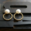 Twist Pearl Stud Earrings