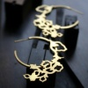 Hollyhock Bud Hoop Earrings...