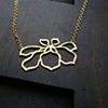 Sweet Horse Chestnut Outline Necklace.