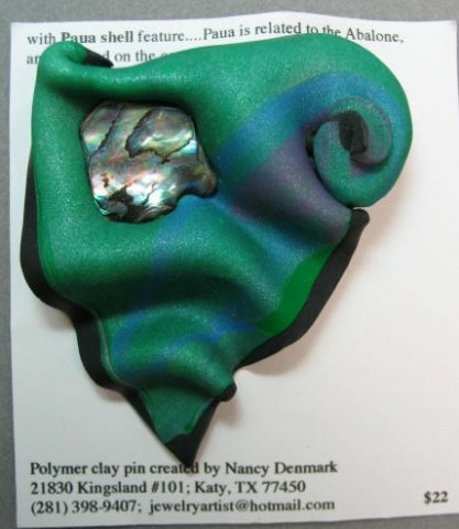 GREEN, BLACK, BLUE W/ PAUA SHELL (SOLD)