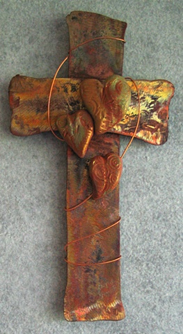 3 HEARTS ON CROSS 11 (SOLD)
