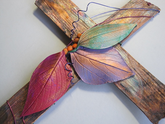 copper wall cross