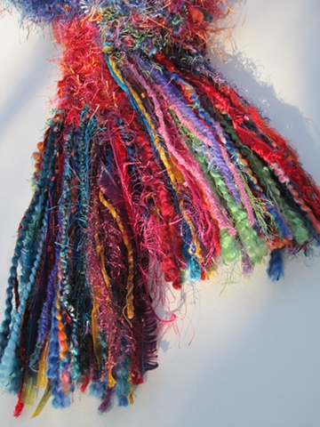 WARM JEWELTONES (SOLD) FRINGE CLOSE UP
