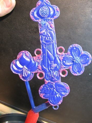 MY WAX MODEL MOUNTED FOR CASTING