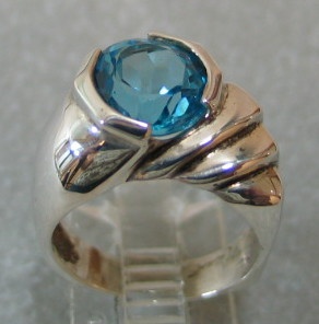 STERLING BLUE TOPAZ RING VIEW 1