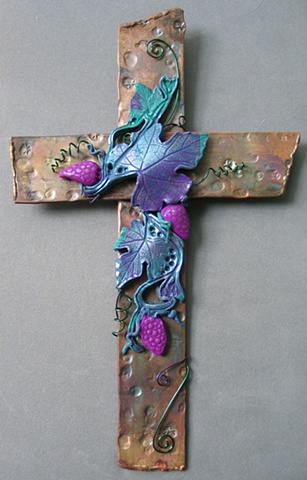 TEAL & PURPLE GRAPEVINE