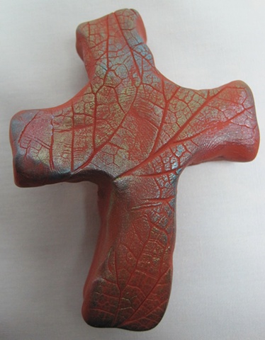 LEAF IMPRESSED HAND CROSS 1
