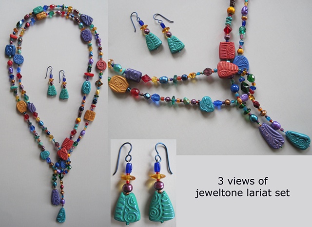 POLYMER CLAY BEADED LARIAT