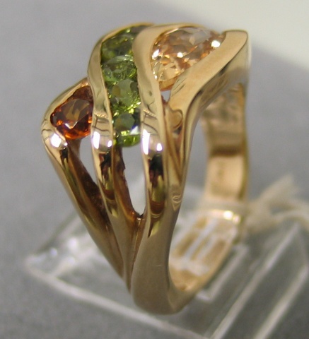 View 3 Multi Gemstone Ring