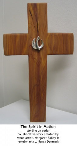descending dove on cedar cross