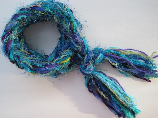 braided yarn boa style scarf