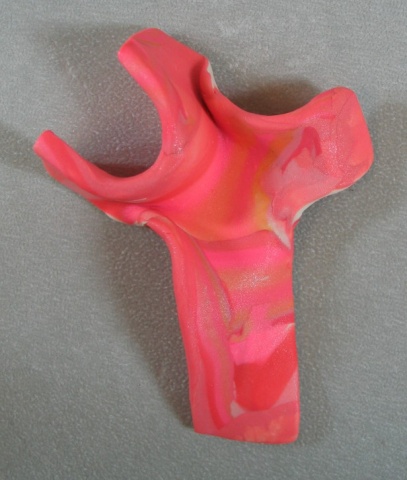PEACH HAND HELD CROSS 1 (sold)