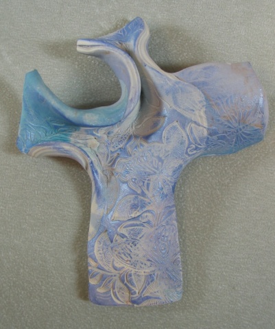 LAVENDER BLUE HAND CROSS