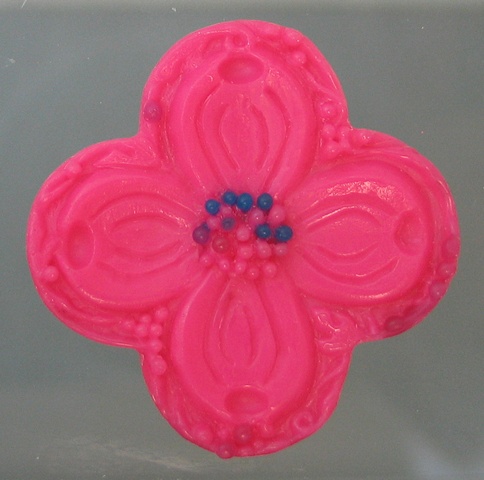 WAX MODEL OF DOGWOOD QUATREFOIL PENDANT