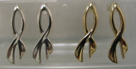 sterling silver ichthus Christian fish earrings by Nancy Denmark