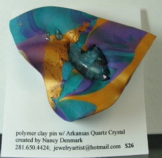 TEAL PURPLE GOLD W/ AQUA COLOR CRYSTAL