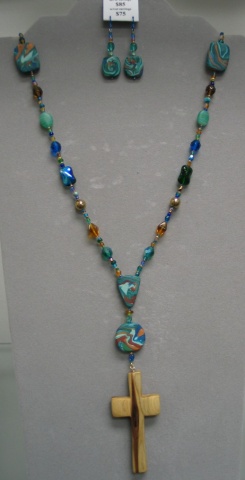TEAL BLUE BROWN PRAYER BEADS