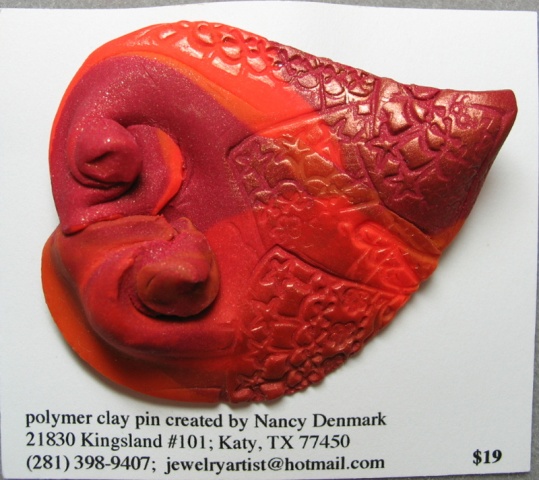 ORANGE HEART SHAPE W/ TEXTURE