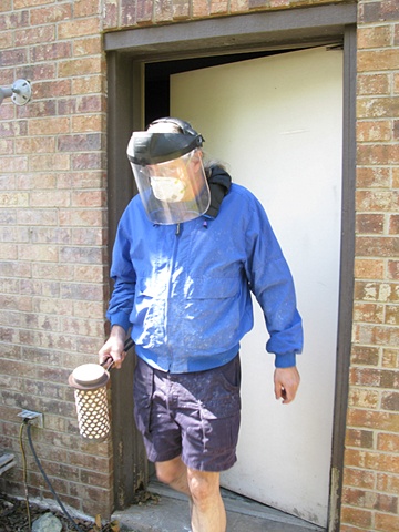 GREG TAKING FLASK OUT TO QUENCH