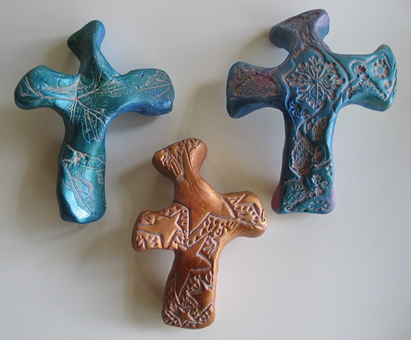 3 HAND HELD CROSSES 6, 7, & 8
