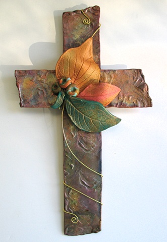 Copper & Clay Wall Cross