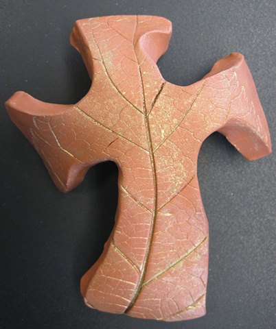 polymer clay hand cross