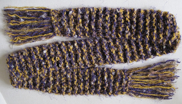knitted scarf LSU colors