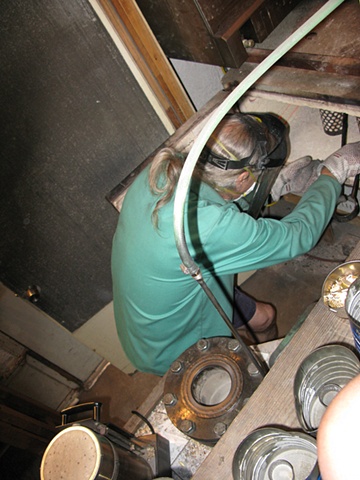 GETTING THE FLASK FROM THE KILN