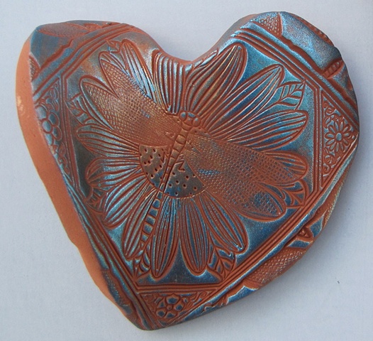 handful of love polymer clay heart
