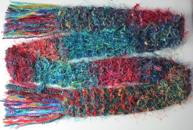 knitted art scarf