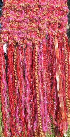 G_BRICK RED, GOLDEN BROWN, PURPLEY PINK FRINGE