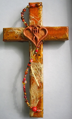 ONE IN THE SPIRIT 
ON ORANGE COLLAGE CROSS