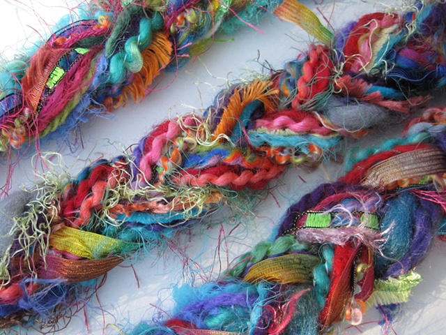 braided yarn boa style scarf