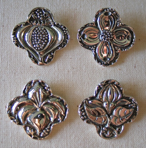 4 QUATREFOIL CROSS PENDANTS