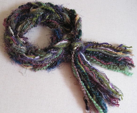 braided yarn boa style scarf