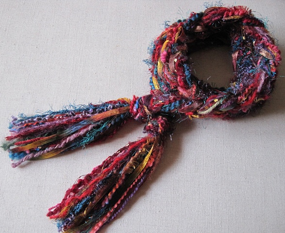braided yarn boa style scarf