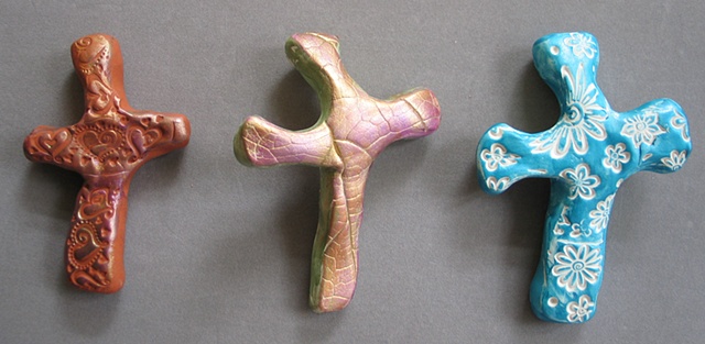 3 NEW STYLE HAND CROSSES (SOLD)