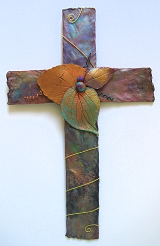 Copper & Clay Wall Cross