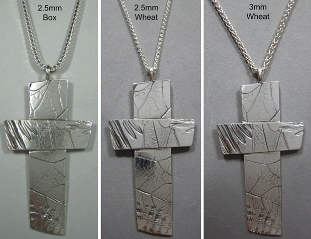 heavy wheat and box style chains for pectoral crosses