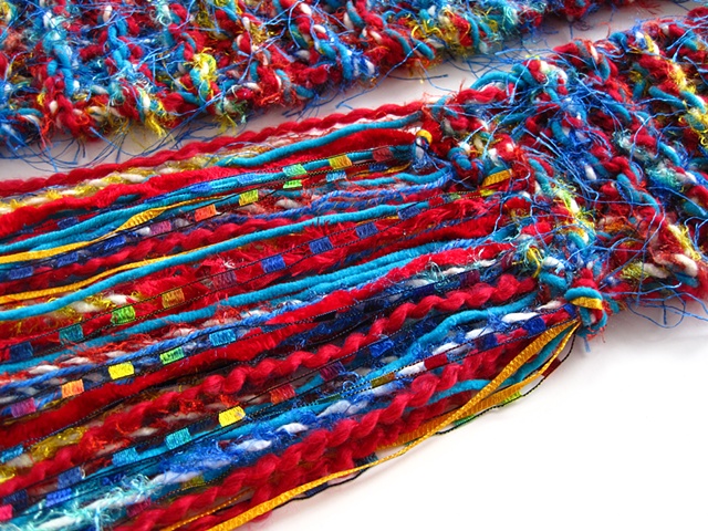 hand knit scarf by Nancy Denmark