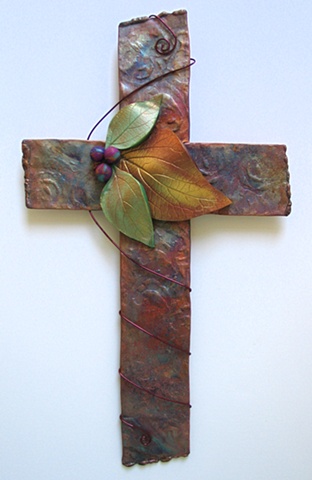 Copper & Clay Wall Cross