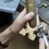 GRINDING OFF LAST SPRUE REMAINS