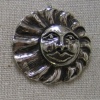 STERLING SUN FACE FRENCH WIRE EARRINGS
