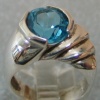 STERLING BLUE TOPAZ RING VIEW 1